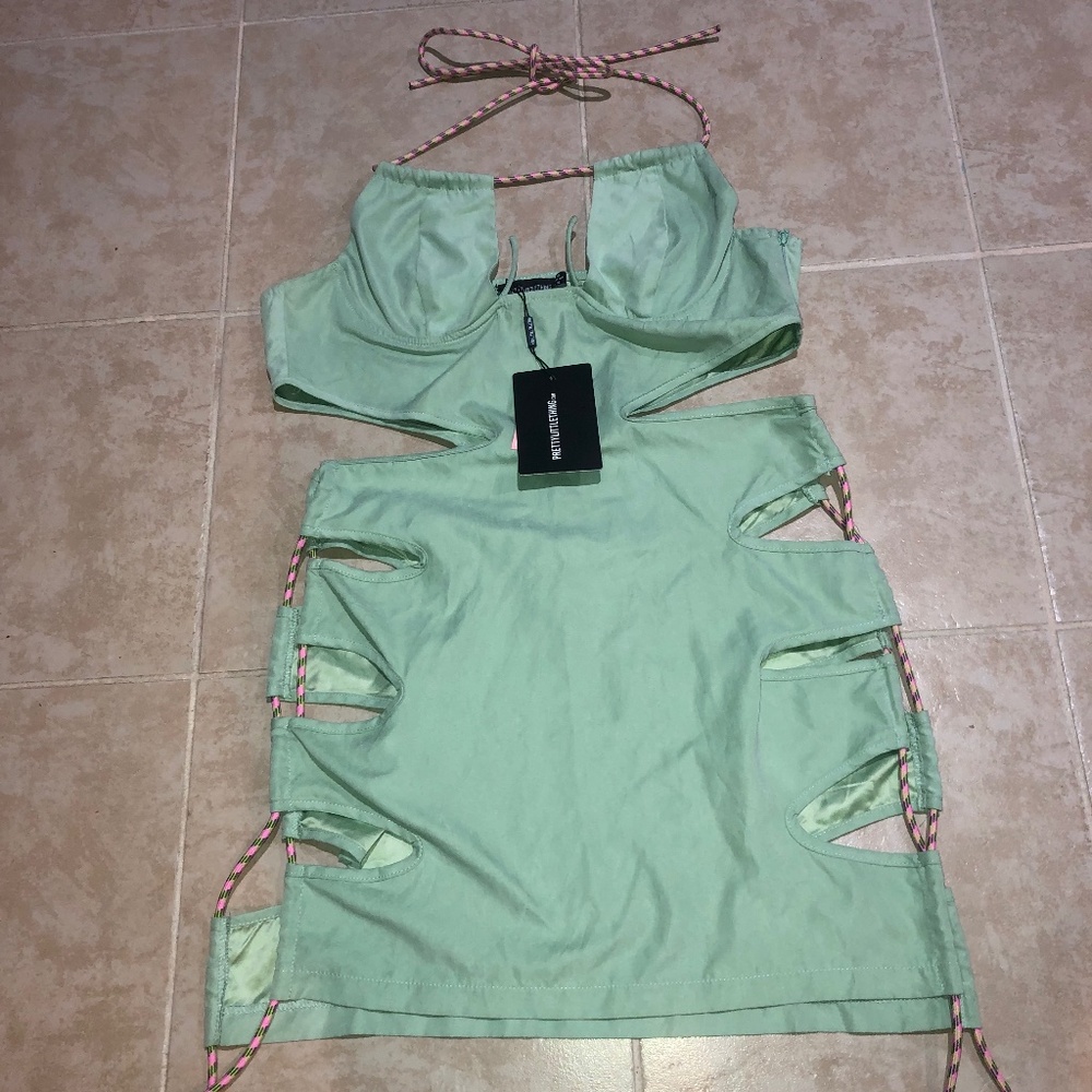 NWT Pretty little Things Rope Detail Cut out Dress Sz 12